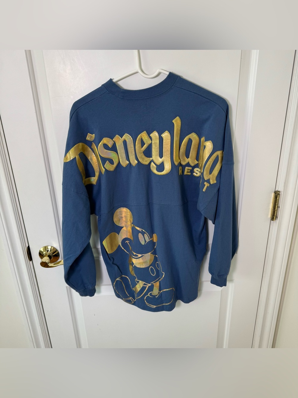 Disneyland Resort Spirit Jersey Cadet Blue & Gold Unisex Adult Oversized size XS
